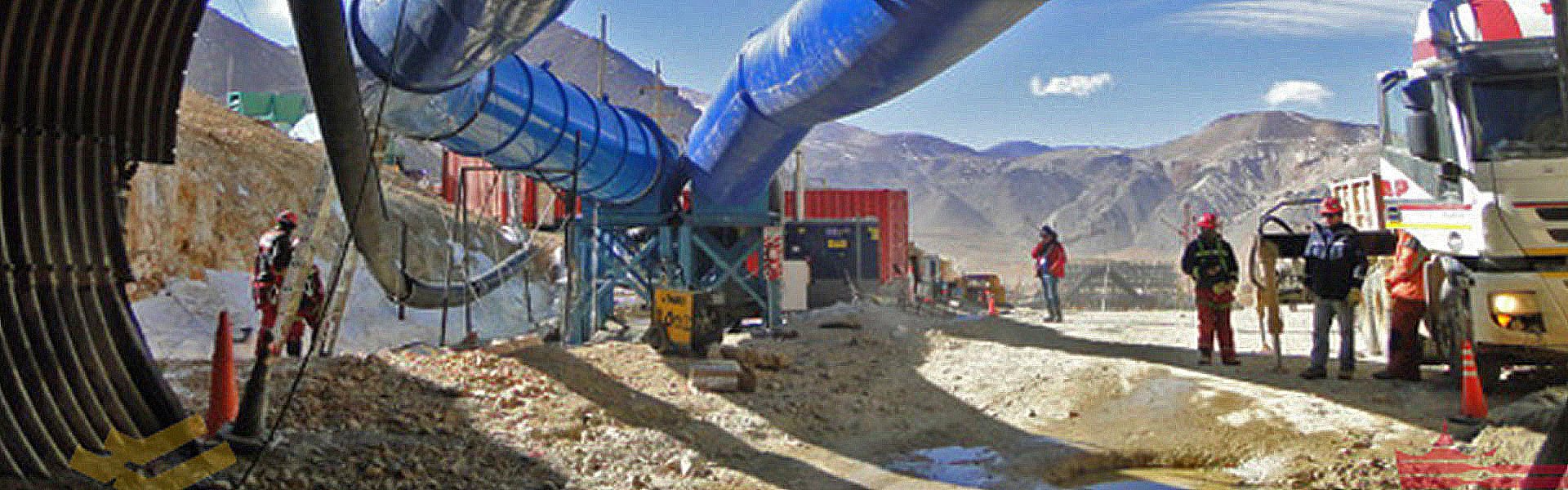 The Pascua portion of the project consisted mainly of the development of a 2,026 m tunnel section, where a variety of both underground and surface excavations were performed, totalling 12,600 m3 of surface excavations and 34,565 m3 of cavern excavations.